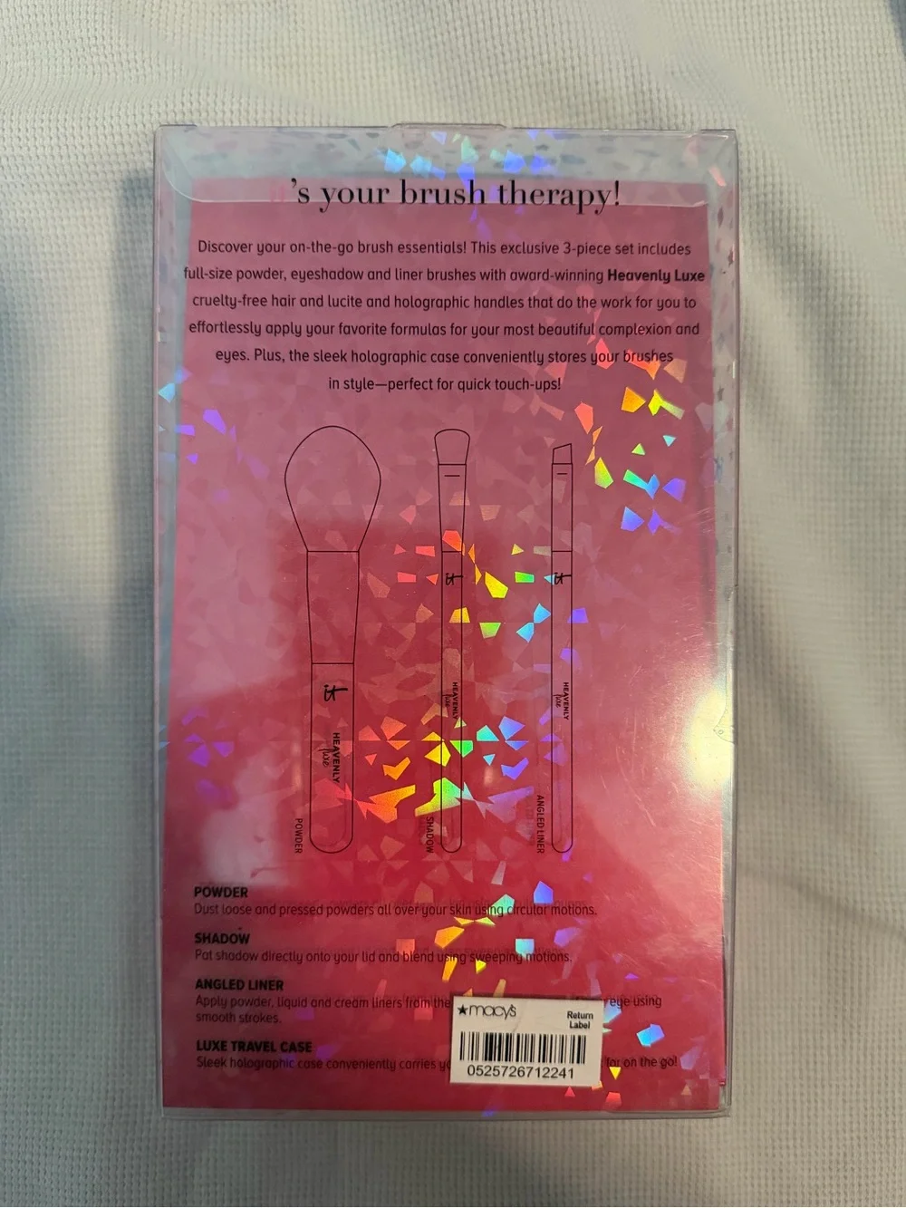it cosmetics Holographic Pink Travel Brush Set